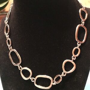 LIA SOPHIA SILVER-TONED GEOMETRIC NECKLACE